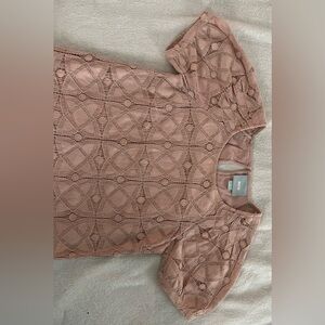 Anthropologie - Maeve- Tan Embroidered Floral Top - Medium